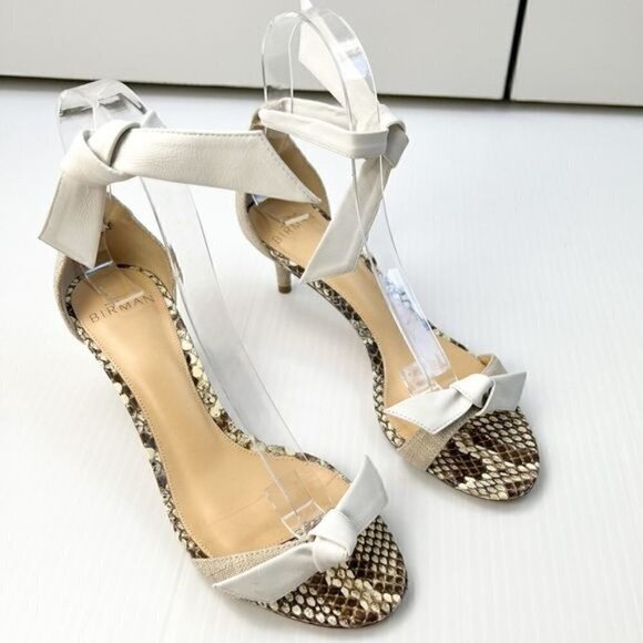 ALEXANDRE BIRMAN Sandals womens 6.5 Animal Print Leather Trim Embellishment - Picture 4 of 15